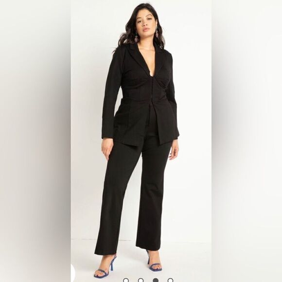 Eloquii Corset black peplum blazer sz 28 - Picture 6 of 12